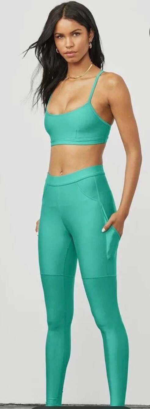Alo Yoga Pocket Utility Legging Teal Size S